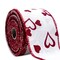 Valentines Fabric Ribbons, White Love Heart Edge Wired Burlap Ribbon for Valentine's Day Hanging Wrapping Party Gift Decoration Indoor Outdoor Tree Crafts Supplies (2.5 Inch * 10 Yards * 1 Roll)